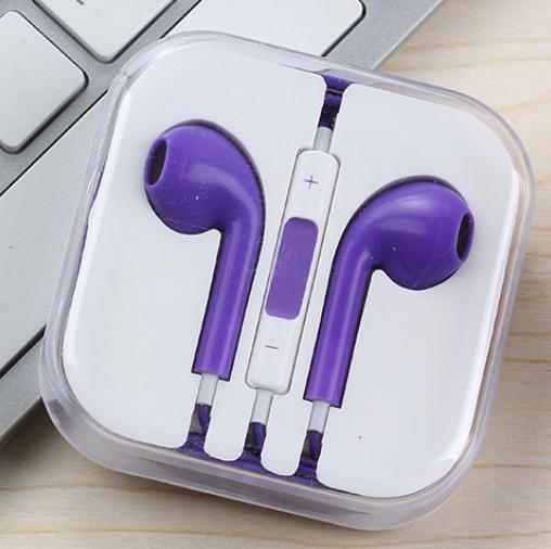 colorful mobile phone earphone 3.5mm handfree phone headset with MIC headphone for iphone earphones