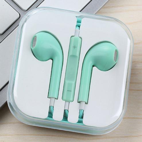 colorful mobile phone earphone 3.5mm handfree phone headset with MIC headphone for iphone earphones