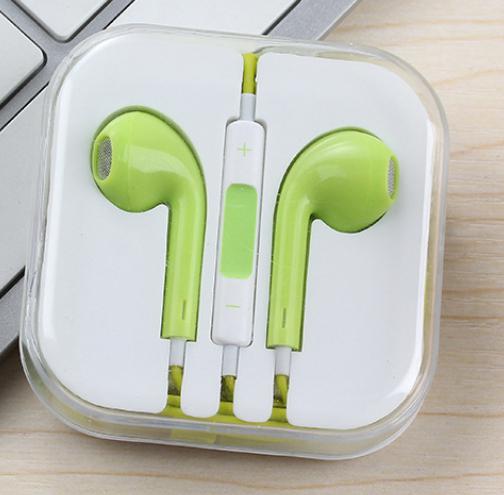 colorful mobile phone earphone 3.5mm handfree phone headset with MIC headphone for iphone earphones