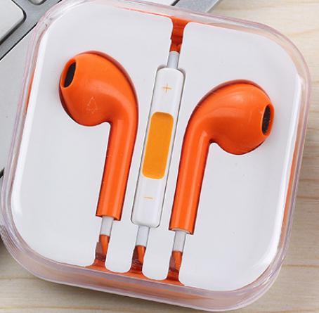 colorful mobile phone earphone 3.5mm handfree phone headset with MIC headphone for iphone earphones