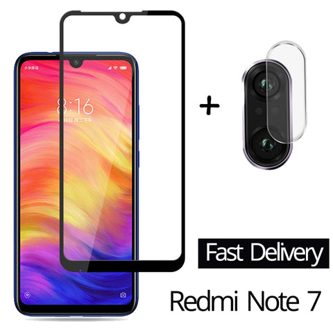 2-in-1 Camera Glass Redmi Note 7 9D Tempered Glass Screen Protector Xiaomi Redmi Note 7 Glass Film redmi note 7 screen protector