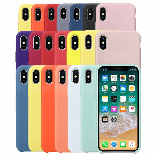 Luxury Original Official Silicone Case For iPhone 5SE 6s 7 8Plus Liquid LOGO Case For Apple iPhone 11 X XS Max XR 11pro MAX Case