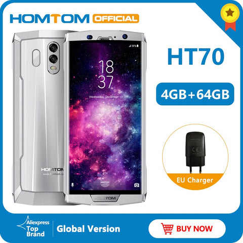 Global version HOMTOM HT70 10000mAh Big battery 4GB 64GB Mobile Phone MTK6750T 6.0 inch HD+ Octa-core  Fingerprint smart phone