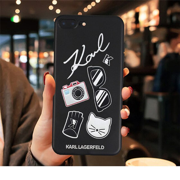 For iPhone X 7 Plus XS case Karl Funny TPU Soft Silicone case Cover For iPhone 6S 8 6 Plus XS Max Case phone Case