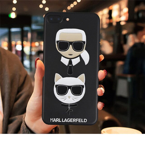 For iPhone X 7 Plus XS case Karl Funny TPU Soft Silicone case Cover For iPhone 6S 8 6 Plus XS Max Case phone Case