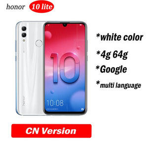 Honor 10 Lite honor10 Smart phone 6.21 inch 2340*1080 Octa Core Mobile Phone 3 Cameras Fingerprint