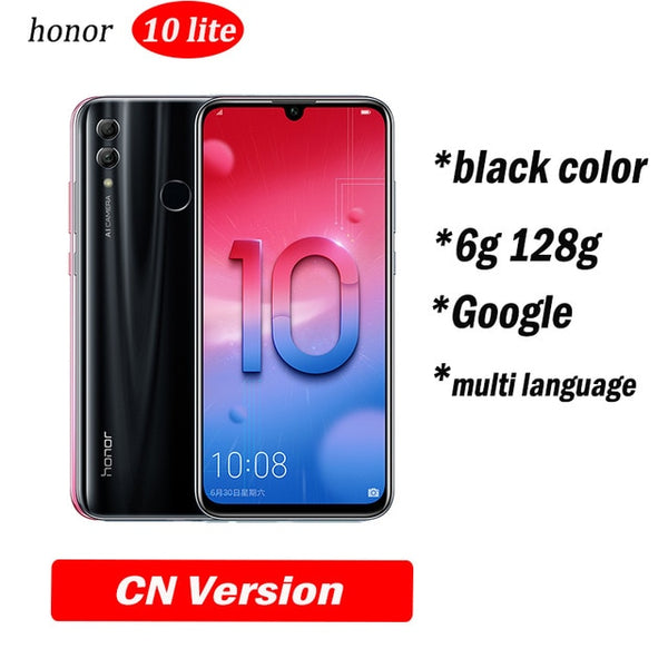 Honor 10 Lite honor10 Smart phone 6.21 inch 2340*1080 Octa Core Mobile Phone 3 Cameras Fingerprint