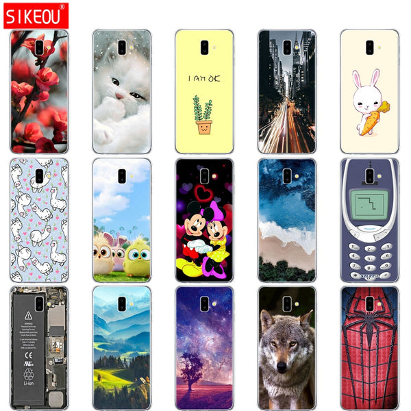 case for samsung galaxy j6 2018 case eu j600 soft Silicon phone back for samsung galaxy j6plus 2018 j6+ j 6 plus j610 case