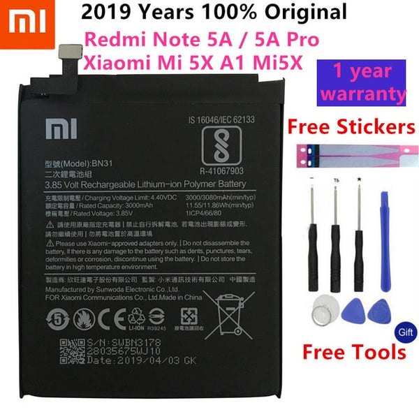 Original Xiao Mi Replacement Phone Battery For Xiaomi Redmi 3 3S 3X 4X 4A 3 pro 5 Plus Note 3 4 4X 5 5A Pro Mi5 Mi 5X Batteries