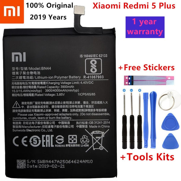 Original Xiao Mi Replacement Phone Battery For Xiaomi Redmi 3 3S 3X 4X 4A 3 pro 5 Plus Note 3 4 4X 5 5A Pro Mi5 Mi 5X Batteries
