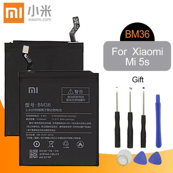 Xiaomi Original Phone Battery BM35 For Xiaomi MI 4C Mi 4 4S MI 5S 5s Plus BM36 BM37 BM38 BM32 Replacement Battery Retail Package