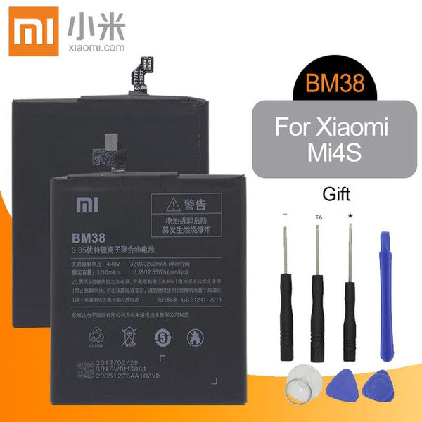 Xiaomi Original Phone Battery BM35 For Xiaomi MI 4C Mi 4 4S MI 5S 5s Plus BM36 BM37 BM38 BM32 Replacement Battery Retail Package