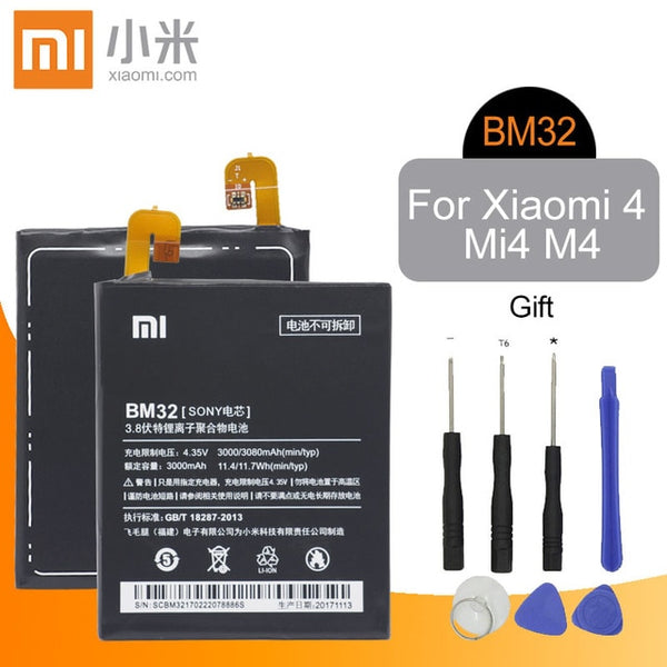 Xiaomi Original Phone Battery BM35 For Xiaomi MI 4C Mi 4 4S MI 5S 5s Plus BM36 BM37 BM38 BM32 Replacement Battery Retail Package