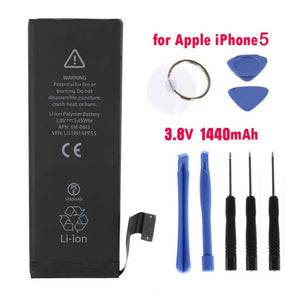 1440mAh High Capacity Built-in Lithium Battery For iPhone 5 Mobile Phone Replacement Battery For iPhone5 with Free Repair Tools