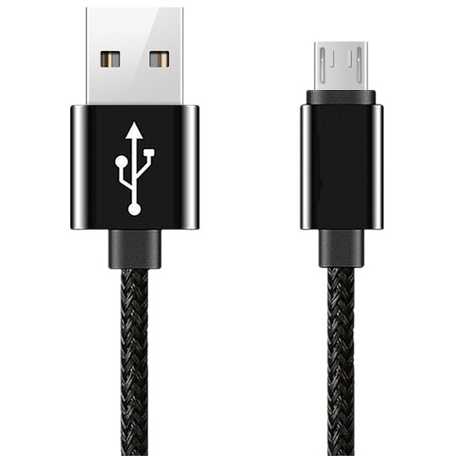 Metal Braided Micro USB Data Sync Charging Cable For Redmi 5 Plus 6A 6 Pro Note 2 3 4 4X 5A Fast Android Phone Charger USB Cable