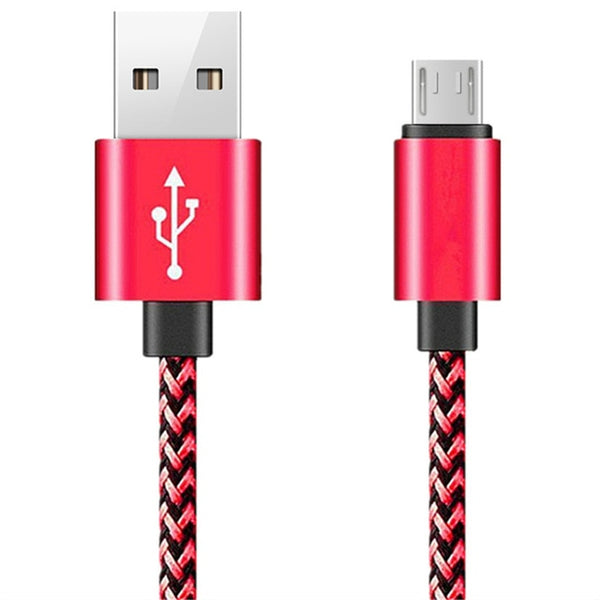 Metal Braided Micro USB Data Sync Charging Cable For Redmi 5 Plus 6A 6 Pro Note 2 3 4 4X 5A Fast Android Phone Charger USB Cable