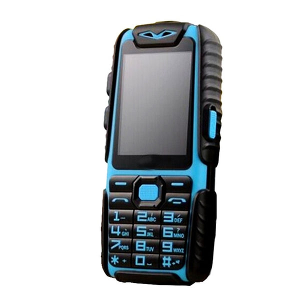 WaterProof A6 Power Bank Phone Shockproof Loud Speaker Strong Flashlight Dual SIM 2.4inch(Can ADD Rusian Keyboard)