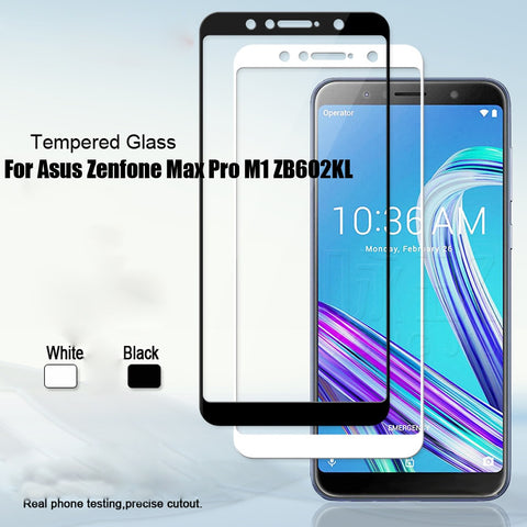 ZB602KL Full Tempered Glass For Asus Zenfone Max Pro M1 ZB602KL X00TD Full Coverage Screen Protector Protective Film ZB601KL