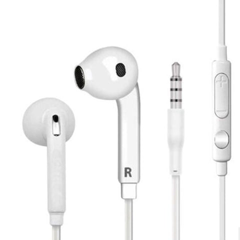 3.5mm Stereo Music In-ear Headphones Portable Noise Cancelling Earphone Wired In-Ear Headset with Microphone for Samsung S6