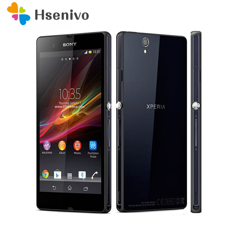 100% Original Sony Xperia Z L36h C6603 3G&4G Mobile phone 5.0" Quad-Core 2G RAM 16GB ROM 13.1MP Camera Unlocked Cell Phone