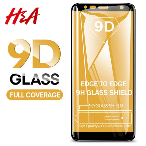 H&A 9D Tempered Glass For Samsung Galaxy J4 Plus J6 J8 A6 A8 A7 2018 Screen Protector A5 A3 A7 2017 Protective Glass Film