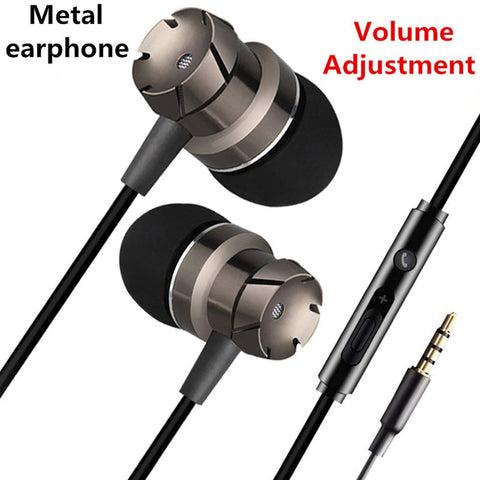 Sport Headsets Bass Wired In Ear Phones Key control Headphone Head phones with Mic Music Earphones for mobile Phone Computer PC