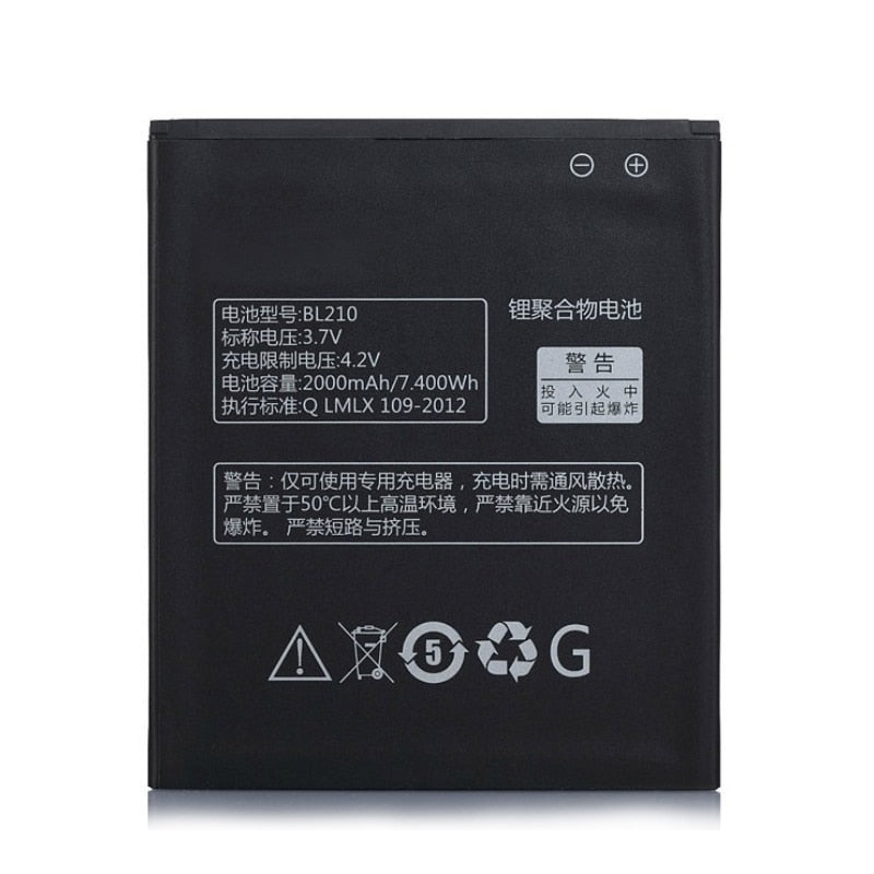 2019 New 2000mAh BL 210 BL210 Battery for Lenovo A536 A606 S820 S820E A750E A770E A656 A766 A658T S650 Phone Replace battery