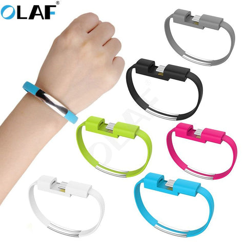 OLAF Outdoor Portable Mini Micro USB Bracelet Charger Data Charging Cable Sync Cord For Samsung Xiaomi Hauwei Type C Phone Cable