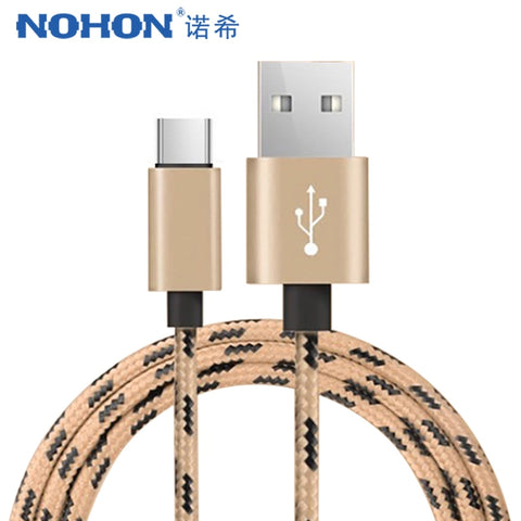 NOHON USB Type C Charging Cable For Samsung S8 S9 Fast Charge Data Cord For Huawei P10 P20 Pro Xiaomi Mi8 6 Phone Charger Cables