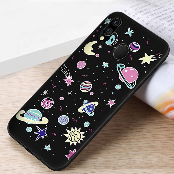 Cute Cartoon Stylish Phone Case For Samsung Galaxy S10 Plus S10e M10 M20 A8S A10 A20 A30 A40 A50 A70 Silicone Back Cover Capas