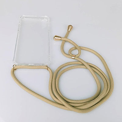 Transparent Soft TPU Cell Phone Case With Lanyard Necklace Shoulder Neck Strap Rope Cord for iphone 6 7 8 plus x xs xr xs max