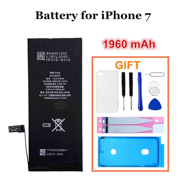 AYJ 1 Piece Brand New AAAAA Quality Phone Battery for iPhone 6S 6 5S 5C 7 8 High Real Capacity Zero Cycle Free Tool Sticker Case