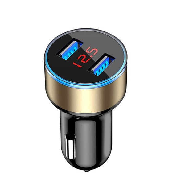 3.1A Dual USB Car Charger With LED Display Universal Mobile Phone Car-Charger for Xiaomi Samsung S8 iPhone 6 6s 7 8 Plus Tablet