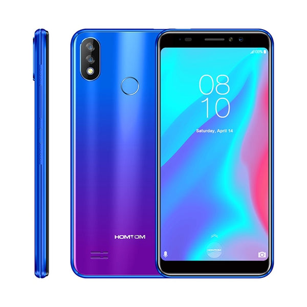 HOMTOM C8 Mobile Phone 5.5"18:9 Full Display Android 8.1 MT6739 Quad Core 2GB+16GB Smartphone Face Unlock Fingerprint ID 4G FDD