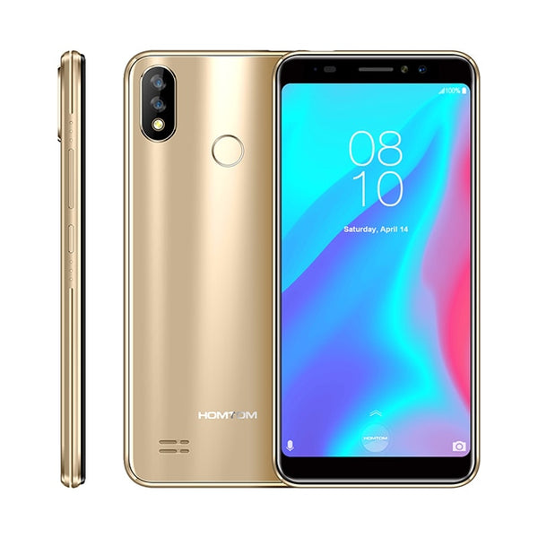 HOMTOM C8 Mobile Phone 5.5"18:9 Full Display Android 8.1 MT6739 Quad Core 2GB+16GB Smartphone Face Unlock Fingerprint ID 4G FDD