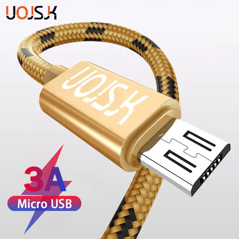 1m 2m Micro USB Cable 3A Fast Charging Microusb Charger Cord For Samsung Huawei Xiaomi LG Andriod Microusb Mobile Phone Cables